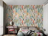 Decorative Vibrant Brushstroke Wall Art Mural
