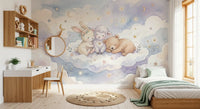Celestial Animal Cuddle Wall Mural