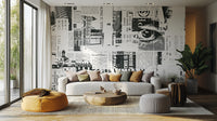Urban Newsprint Wall Mural - Giffywalls