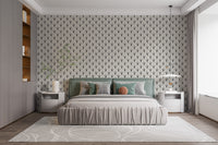 Sophisticated black art deco wallpaper design
