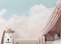 Serene sky wallpaper with soft pastel clouds