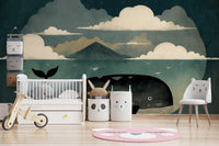 Underwater mystical marine wallpaper for decor