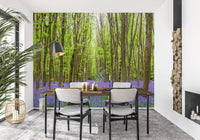 Springtime Woodland Floral Path Wall Mural