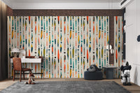 Stylish Vibrant Brushstroke Symphony Wall Design
