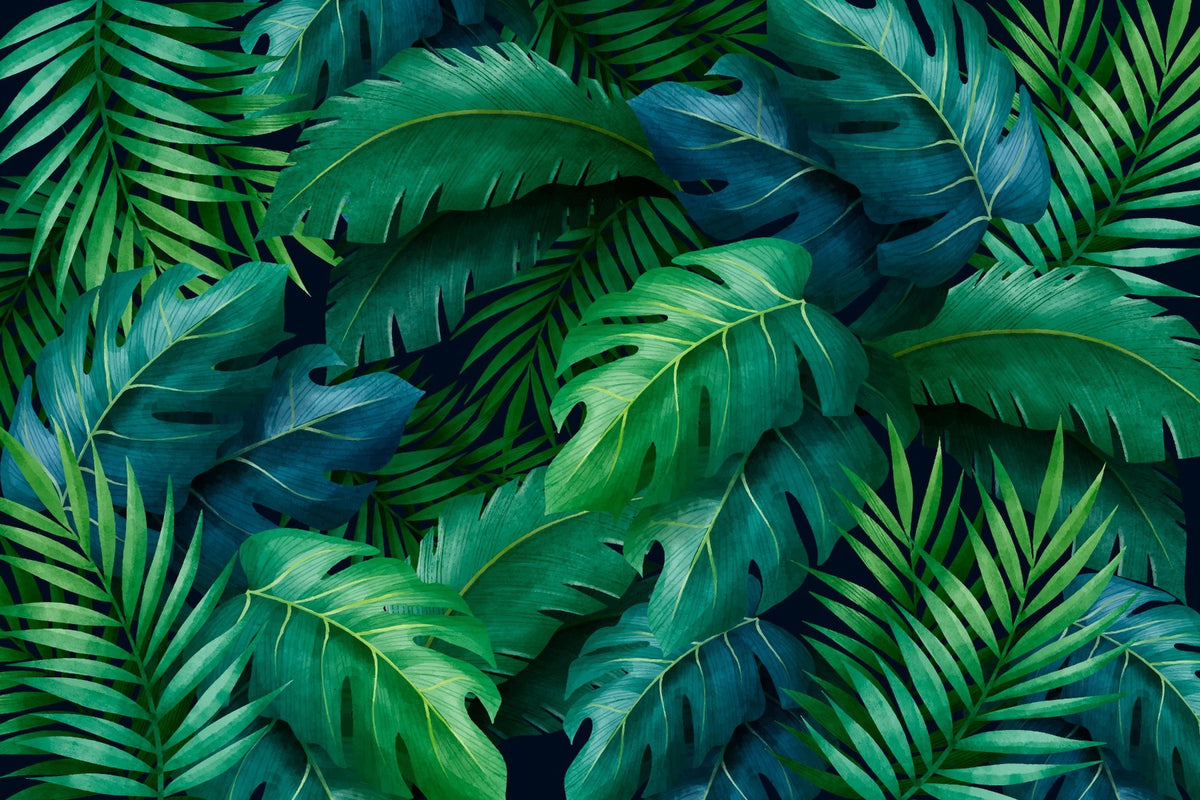 Large Tropical Leaves Wallpaper Mural