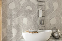 Add charm with Grey Zen Wallpaper mural style