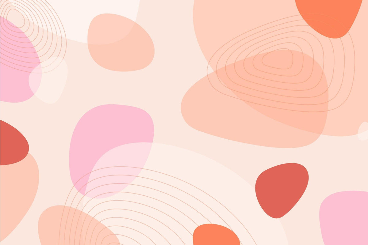Peach Pink Modern Wallpaper Mural in your room — zoomed