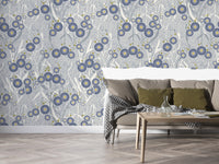 Elegant Nordic petals wallpaper for interiors