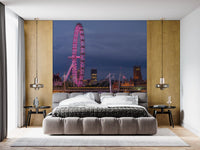 Evening River Thames Reflection Wall Mural
