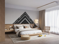 Futuristic 3D building wallpaper mural for a spacious feel.