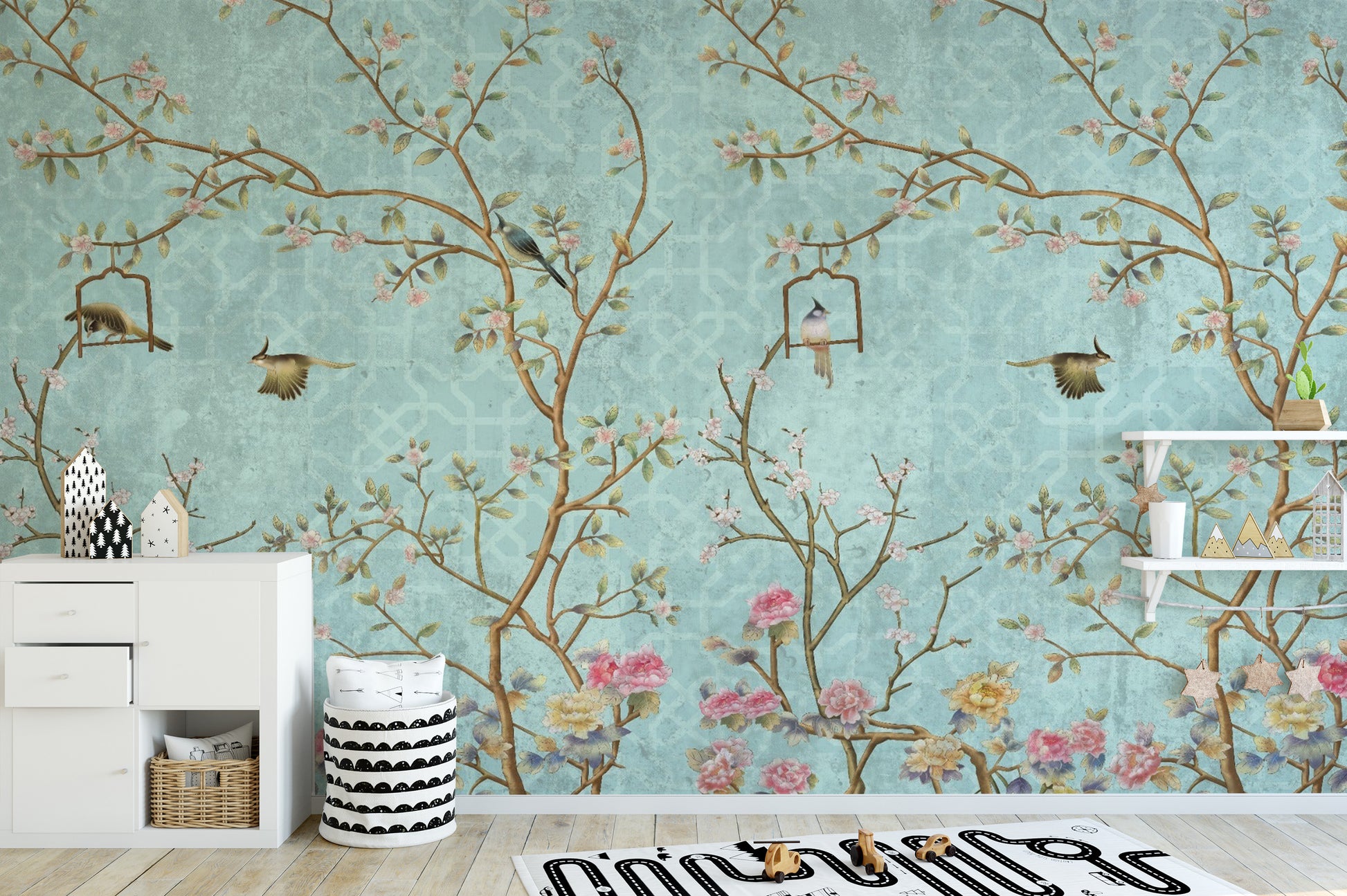 3D Vintage Chinoiserie Wallpaper Murals
