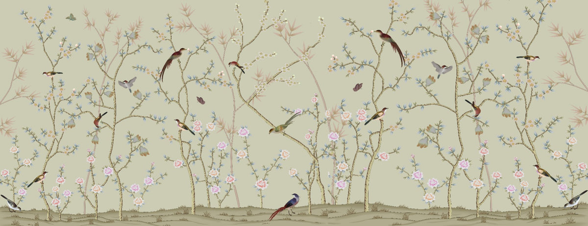 Chinoiseries Birds Wallpaper Murals
