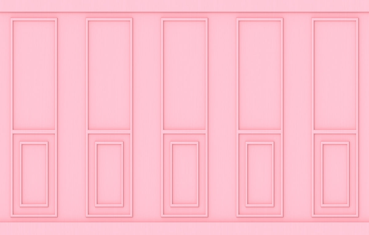 Soft Pink Wood Panel Wallpaper Mural in your room — zoomed