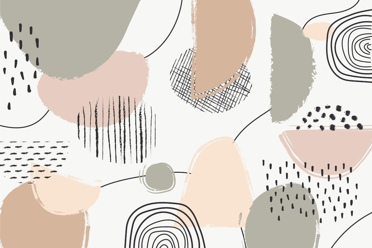 Pastel Light Color Grey Abstract Wallpaper Murals in your room — zoomed