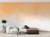 Subtle peach watercolor wallpaper for bathroom wall decor.