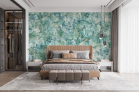 Fresh Green Vibes Tropical Forest Wallpaper Mural - Giffywalls