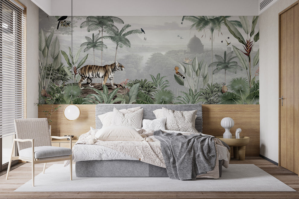 Tropical tiger wallpaper murals Tropical tiger wallpaper murals