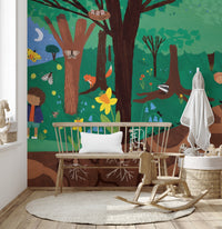 Play area wallpaper: Forest Tales wall decor