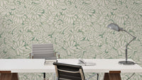 Matisse Leaves Sage Green peel and stick wallpaper