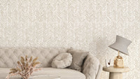 Subtle herringbone textured wallpaper