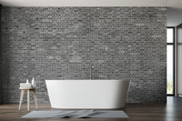 Stylish grey brick wallpaper for modern spaces