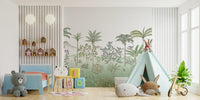 Exotic tropical foliage wallpaper mural art