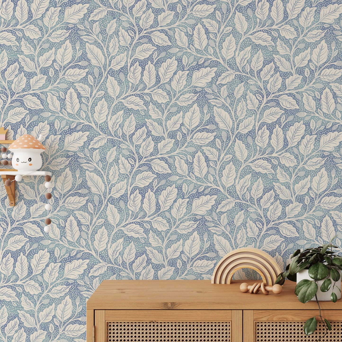 Blue Budding Branches Wallpaper⁠