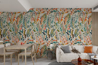 Botanical Fiesta Wallpaper Mural - Giffywalls
