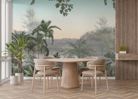 Tropical Trees Under Cerulean Skies Wallpaper Mural - Giffywalls