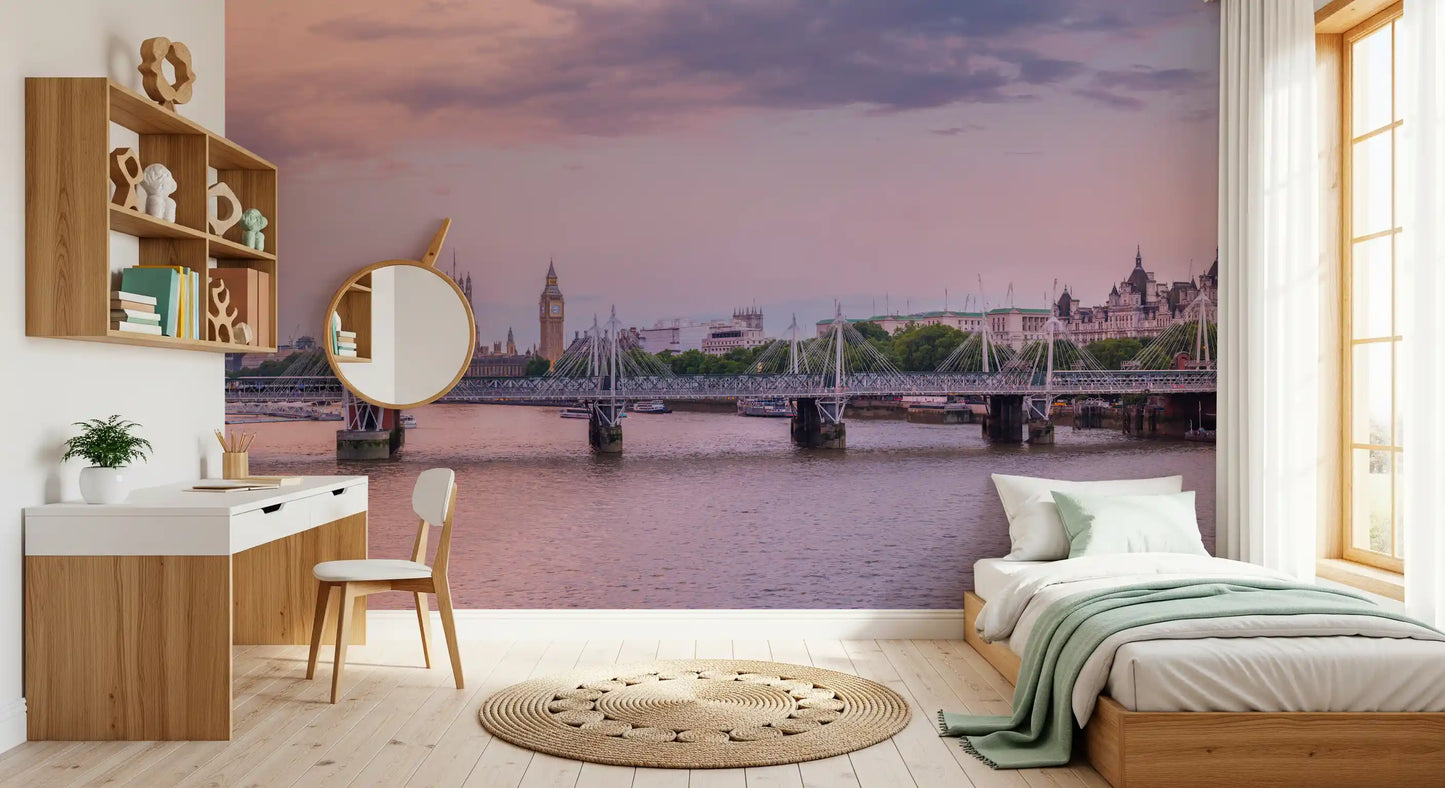 Thames Sunset Skyline Wall Mural