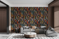 Dynamic Brushstroke Pattern Wallpaper Mural
