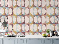 Italian Villa Pink Blush Arrows Pattern Wallpaper for walls
