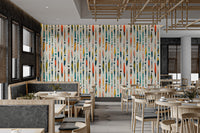 Vibrant Brushstroke Symphony Wallpaper Mural
