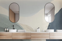 Elegant contour designs bring tranquility to your bathroom walls.