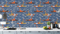 Adventure-themed canoeing wallpaper design
