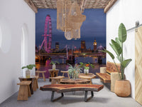 Evening River Thames Reflection Wall Mural