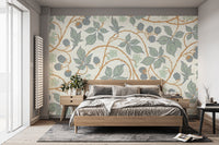 Blackberry leaves wallpaper, colorful and trendy
