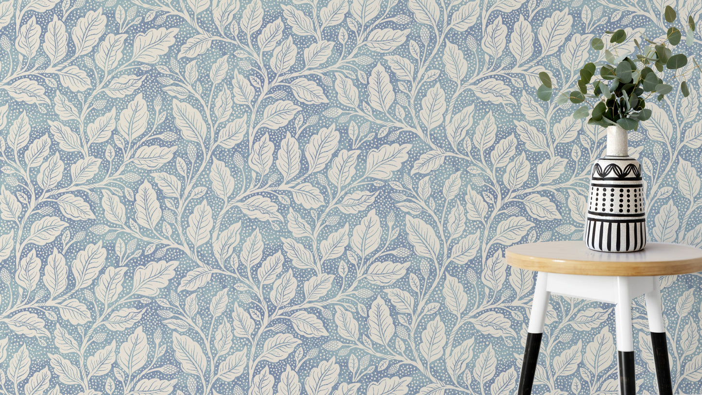 Blue Budding Branches Wallpaper⁠