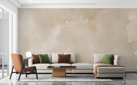 Abstract Beige Watercolor Wallpaper Mural - Giffywalls