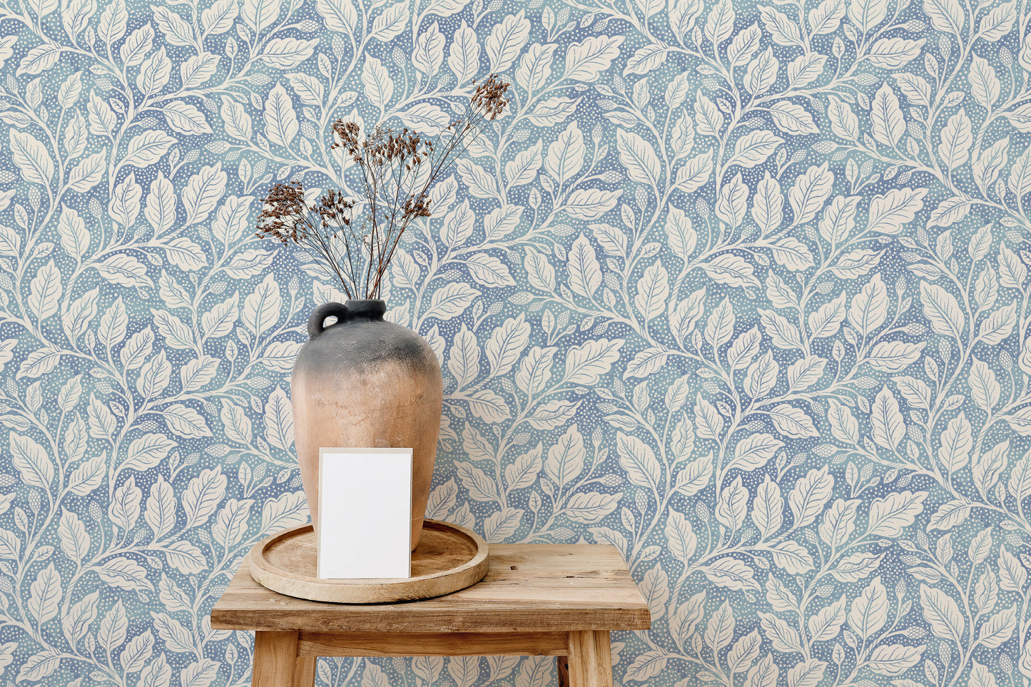 Blue Budding Branches Wallpaper⁠