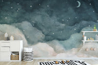 Dreamy nursery vibes with Night Sky Serenade Wallpaper