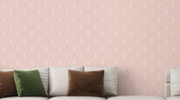 Soft pink art deco geometric wallpaper