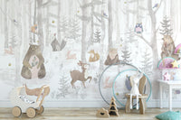 Watercolor Kids Animal Wallpaper Murals - Giffywalls