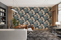 Moonlit Tulip Elegance wallpaper creating a calm, floral ambiance.
