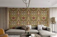 Modern Regal Petals wallpaper with intricate damask floral motifs.
