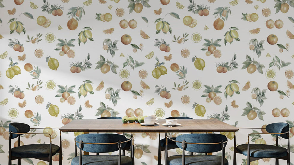 Summer Citrus Medley Wallpaper Mural