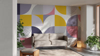 Colorful Geometric Shapes Wall Murals for Creative Spaces