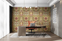 Regal Petals Damask wallpaper mural for refined, elegant spaces.
