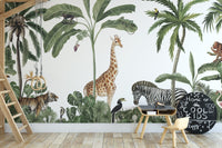 Tropical forest wild animals & trees wallpaper - Giffywalls