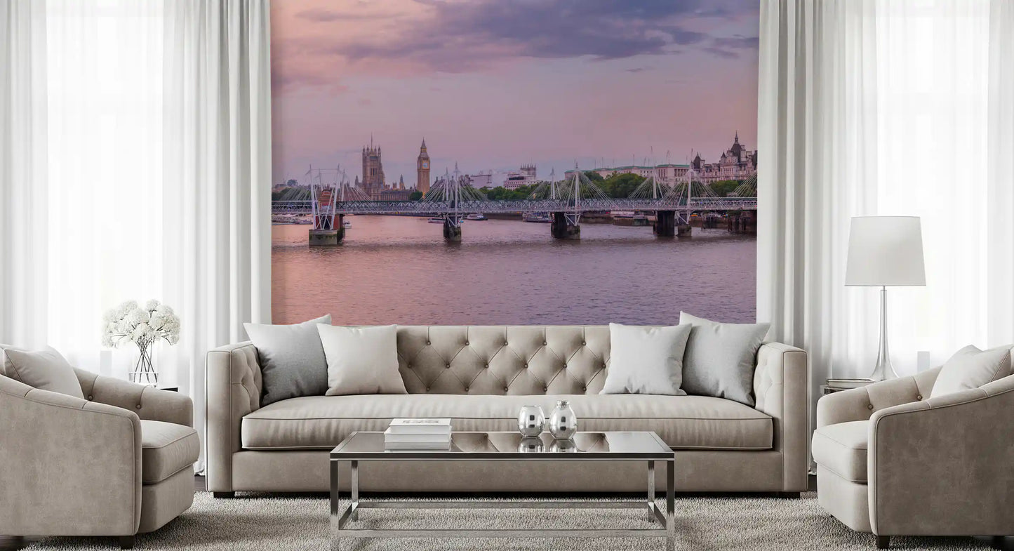 Thames Sunset Skyline Wall Mural